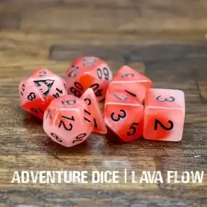 7-Piece RPG Dice Set: Lava Flow - Image 1