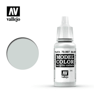 Vallejo Model Color Acrylic Paint Silver 17mL - Image 1