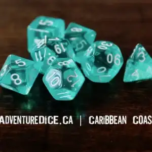 7-Piece RPG Dice Set: Caribbean Coast - Image 1