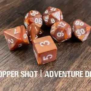 7-Piece RPG Dice Set: Copper Shot - Image 1