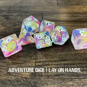 7-Piece RPG Dice Set: Lay on Hands - Image 1