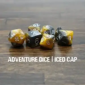 7-Piece RPG Dice Set: Food Themed Iced Cap - Image 1