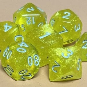 7-Piece RPG Dice Set: Sunshine Sparkle - Image 1