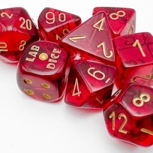 7-Piece RPG Dice Set: Translucent Lab - - Image 1