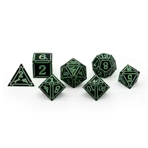 7-Piece RPG Metal Dice Set: Ironworks - Witches Heart - Image 1