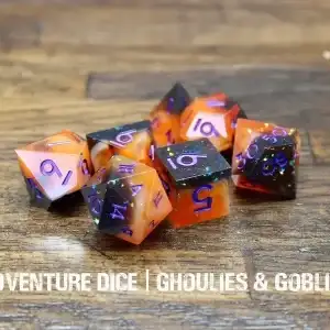 7-Piece RPG Premium Sharp Edge Dice Set: Ghoulies & Goblins - Image 1