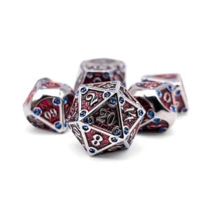 7-Piece RPG Metal Dice Set: Vampiric Corruption - Image 1