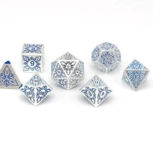 7-Piece RPG Feyweave Dice Set: Cloudtop - Image 1