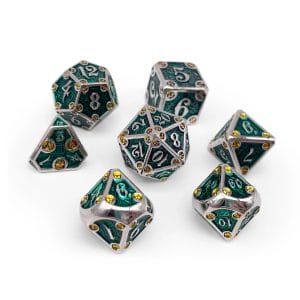 7-Piece RPG Metal Dice Set: Trickster - Image 1