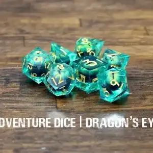 7-Piece RPG Premium Liquid Core Dice Set: Dragon's Eye - Image 1