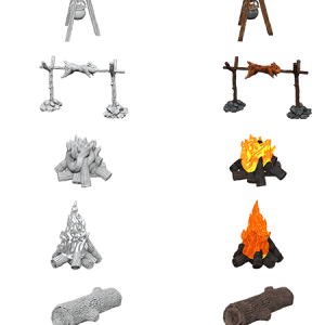 Pathfinder Deep Cuts Miniatures: Camp Fire & Sitting Log - Image 1
