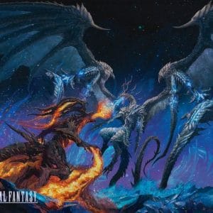 Playmat - Magic The Gathering: Final Fantasy - Holofoil - Bahamut and Ifrit - Image 1