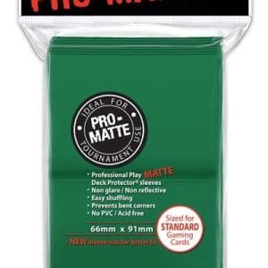 Sleeves - 66x91mm - Ultra Pro - 100/pk - Matte - Green - Image 1