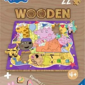 22 pcs - Peppa Pig (Wooden Puzzle) - Image 1