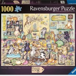 1000 pcs - Crazy Cats: Easter Eggstravaganza - Image 1