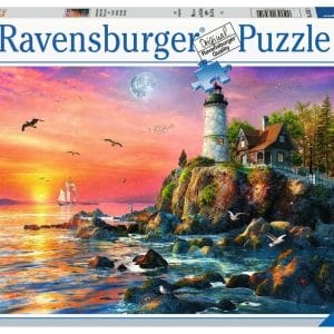 500 pcs - Lighthouse at Sunset - Image 1
