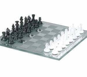 Chess Set 14" - Glass Mirror Board - Image 1