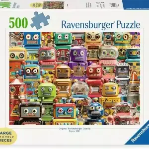 500 pcs - Retro Robots (Large Piece Format) - Image 1