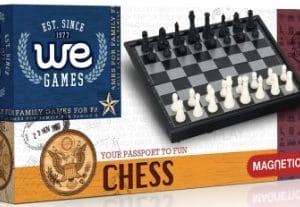 Chess Set 8" - Magnetic Folding Board - Black - Image 1