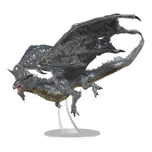 D&D Icons of the Realms: Adult Silver Dragon Premium Painted Miniature - Image 1