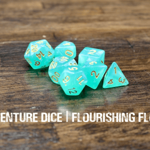 7-Piece RPG Dice Set: Flourishing Flora - Image 1