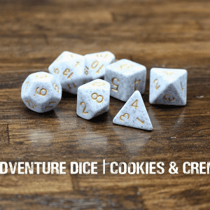 7-Piece RPG Dice Set: Cookies & Creme - Image 1
