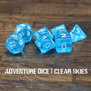 7-Piece RPG Dice Set: Clear Skies - Image 1