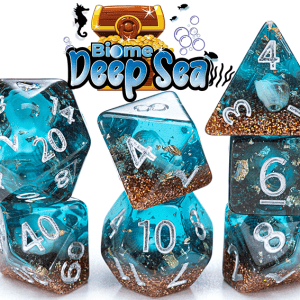 7-Piece RPG Dice Set: Inclusion - Biome Deep Sea - Image 1