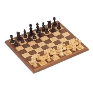 Chess Set 12" - Walnut Board Staunton - Image 1