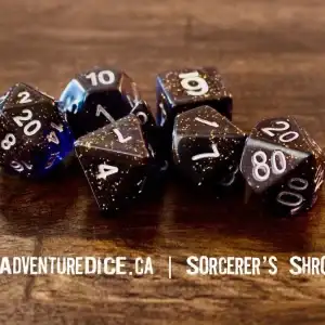 7-Piece RPG Dice Set: Sorcerer’s Shroud - Image 1