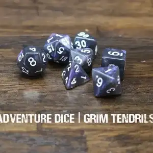 7-Piece RPG Dice Set: Grim Tendrils - Image 1
