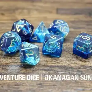 7-Piece RPG Dice Set: Okanagan Sunset - Image 1