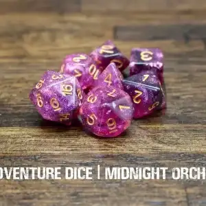 7-Piece RPG Dice Set: Midnight Orchid - Image 1