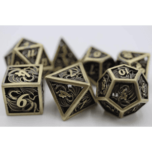 7-Piece Hollow Metal RPG Dice Set: Dragon - Image 10