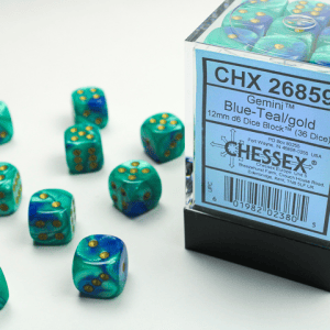 36d6 Dice Block (12mm): Gemini Gold Pipped (Assorted Colours) - Image 11