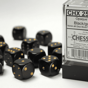 12d6 Dice Block (16mm): Opaque White Pipped (Assorted Colours) - Image 16