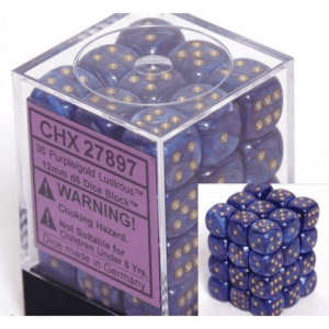36d6 Dice Block (12mm): Lustrous (Assorted Colours) - Image 2