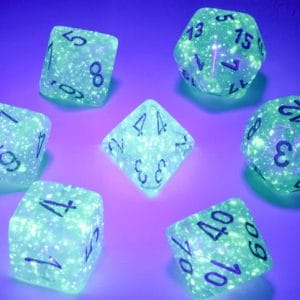 7-Piece RPG Dice Set: Luminary Teal w/Gold - Image 2