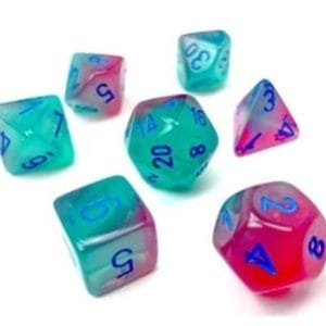 7-Piece RPG Dice Set: Gemini Translucent - - Image 2