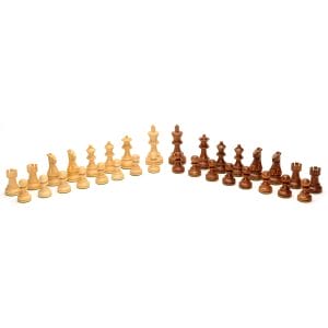 Chess Set 19" - Hand Carved Camphor Grand English Style With Storage Drawers - Image 3