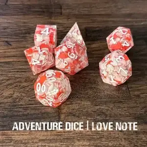 7-Piece RPG Premium Sharp Edge Resin Dice Set - Image 3