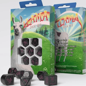 7-Piece RPG Dice Set: Sparkling Llama - - Image 3