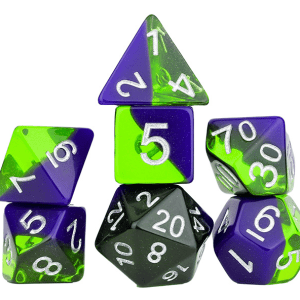 7-Piece RPG Dice Set: Diagonal Slick - Image 3