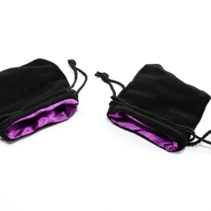 Velvet Dice Bag Black with Colour Interior - - Image 3