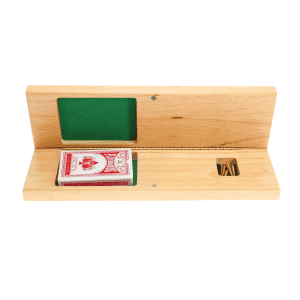 Cabinet Cribbage Set – Solid Wood Continuous 3 Track Board with Easy Grip Pegs, Cards and Storage Area - Image 3