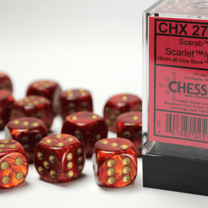 12d6 Dice Block (16mm): Scarab (Assorted Colours) - Image 3