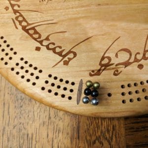 Wooden Cribbage Board: The One Ring - Round - Image 3