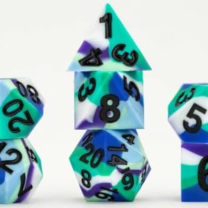 7-Piece RPG Dice Set: Sharp Edge (Pride) - - Image 3