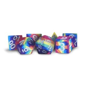 7-Piece RPG Sharp Edge Silicone Rubber Dice Set - Image 3