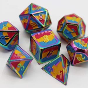 7-Piece Metal RPG Dice Set: Pride Collection - Image 3